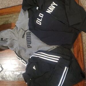 Boys bundle for for Fall / Winter Puma, Old Navy, Adidas jackets & hoodies sz 6